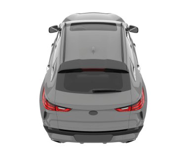 Realistic SUV isolated on white background. 3d rendering - illustration