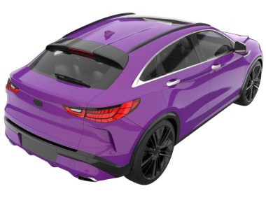 Realistic SUV isolated on white background. 3d rendering - illustration