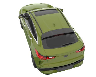 Realistic SUV isolated on white background. 3d rendering - illustration