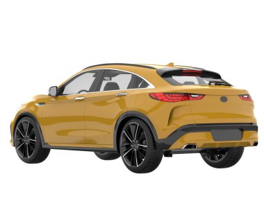 Realistic SUV isolated on white background. 3d rendering - illustration
