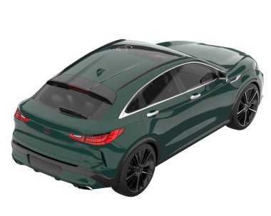 Realistic SUV isolated on white background. 3d rendering - illustration