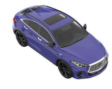 Realistic SUV isolated on white background. 3d rendering - illustration