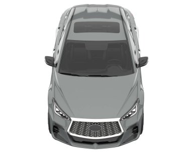 Realistic SUV isolated on white background. 3d rendering - illustration