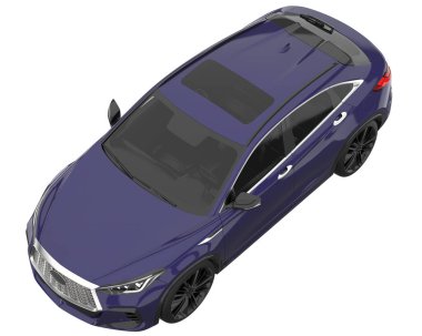 Realistic SUV isolated on white background. 3d rendering - illustration