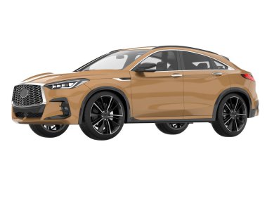 Realistic SUV isolated on white background. 3d rendering - illustration