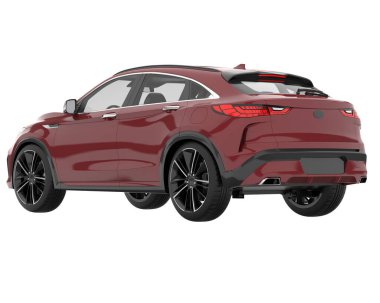 Realistic SUV isolated on white background. 3d rendering - illustration