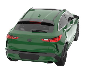Realistic SUV isolated on white background. 3d rendering - illustration