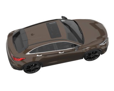 Realistic SUV isolated on white background. 3d rendering - illustration