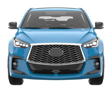 Realistic SUV isolated on white background. 3d rendering - illustration