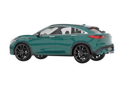 Realistic SUV isolated on white background. 3d rendering - illustration