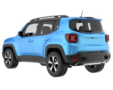 Realistic SUV isolated on white background. 3d rendering - illustration