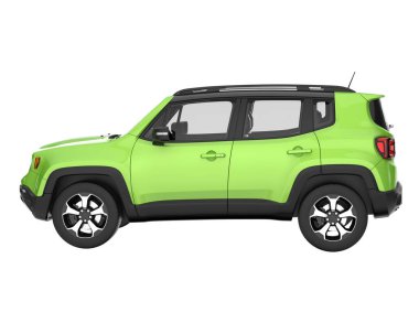 Realistic SUV isolated on white background. 3d rendering - illustration