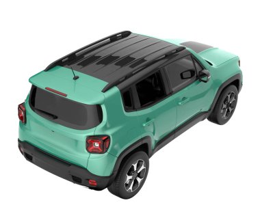 Realistic SUV isolated on white background. 3d rendering - illustration