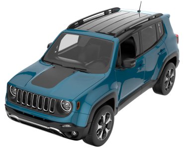 Realistic SUV isolated on white background. 3d rendering - illustration