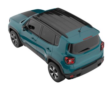 Realistic SUV isolated on white background. 3d rendering - illustration