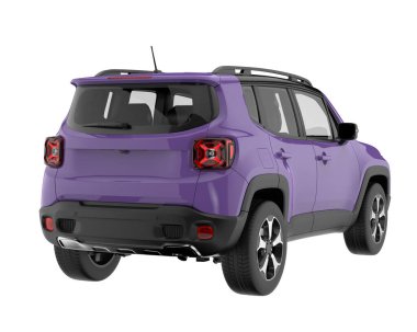 Realistic SUV isolated on white background. 3d rendering - illustration