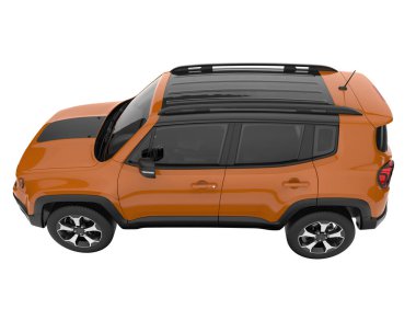 Realistic SUV isolated on white background. 3d rendering - illustration