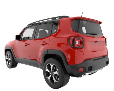 Realistic SUV isolated on white background. 3d rendering - illustration