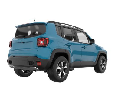 Realistic SUV isolated on white background. 3d rendering - illustration