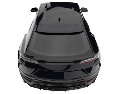 Arka planda izole edilmiş gerçekçi bir SUV arabası. 3d görüntüleme - illüstrasyon