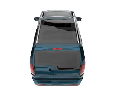 Arka planda izole edilmiş gerçekçi bir SUV arabası. 3d görüntüleme - illüstrasyon