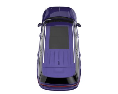Arka planda izole edilmiş gerçekçi bir SUV arabası. 3d görüntüleme - illüstrasyon