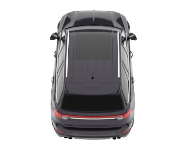 Arka planda izole edilmiş gerçekçi bir SUV arabası. 3d görüntüleme - illüstrasyon