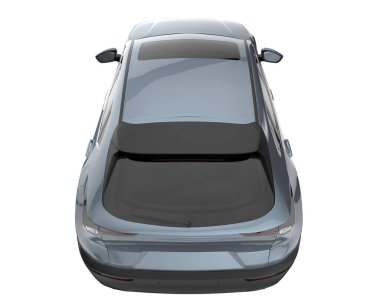 Arka planda izole edilmiş gerçekçi bir SUV arabası. 3d görüntüleme - illüstrasyon