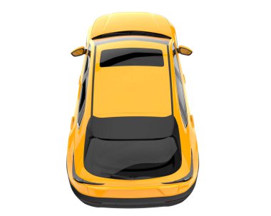 Arka planda izole edilmiş gerçekçi bir SUV arabası. 3d görüntüleme - illüstrasyon