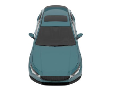 Arka planda izole edilmiş gerçekçi bir SUV arabası. 3d görüntüleme - illüstrasyon