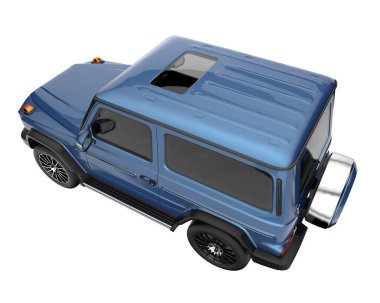 Realistic SUV isolated on background with mask. 3d rendering - illustration