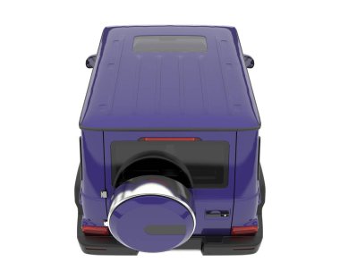 Realistic SUV isolated on background with mask. 3d rendering - illustration