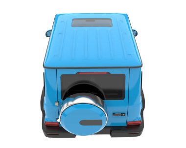 Realistic SUV isolated on background with mask. 3d rendering - illustration