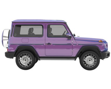 Realistic SUV isolated on background with mask. 3d rendering - illustration