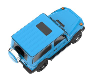 Realistic SUV isolated on background with mask. 3d rendering - illustration