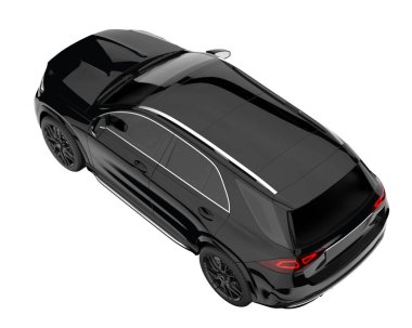 Realistic SUV isolated on background with mask. 3d rendering - illustration