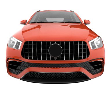 Realistic SUV isolated on background with mask. 3d rendering - illustration