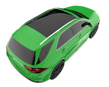 Realistic SUV isolated on background with mask. 3d rendering - illustration
