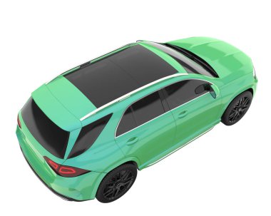 Realistic SUV isolated on background with mask. 3d rendering - illustration