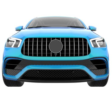 Realistic SUV isolated on background with mask. 3d rendering - illustration