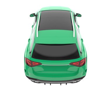 Realistic SUV isolated on background with mask. 3d rendering - illustration