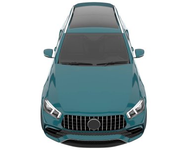 Realistic SUV isolated on background with mask. 3d rendering - illustration