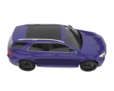 Realistic SUV isolated on background with mask. 3d rendering - illustration