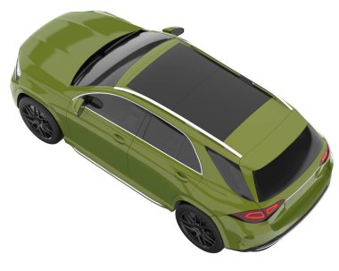 Realistic SUV isolated on background with mask. 3d rendering - illustration