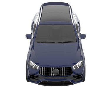 Realistic SUV isolated on background with mask. 3d rendering - illustration
