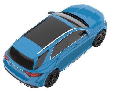 Realistic SUV isolated on background with mask. 3d rendering - illustration