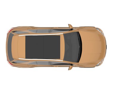 Realistic SUV isolated on background with mask. 3d rendering - illustration