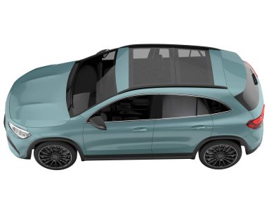 Realistic SUV isolated on background with mask. 3d rendering - illustration