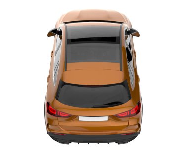 Realistic SUV isolated on background with mask. 3d rendering - illustration