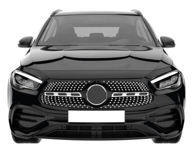 Realistic SUV isolated on background with mask. 3d rendering - illustration